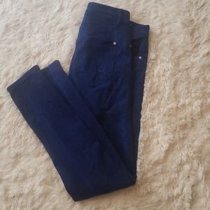 Size 26 Snake Blue Skinny Jeans